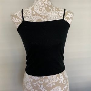 Black Wild Fable cropped spagetti strap top